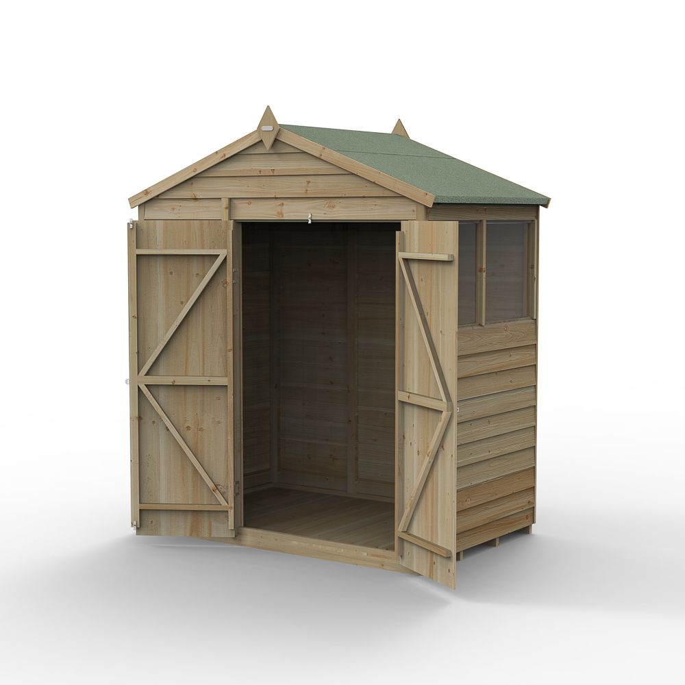 4LIFE Apex Shed - Double Door - 2 Windows - 6 x 4 ft