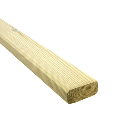 20 x 44mm Treated Redwood Planed Landscape Batten - 2.4m (2×1) (Pack of 10 - 24m)