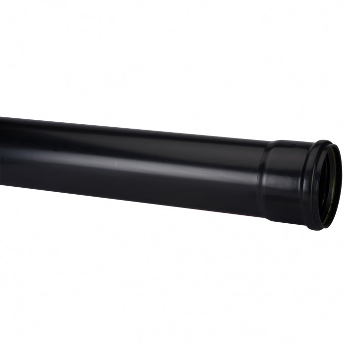 110mm Black Soil Pipe 3m Single Socket