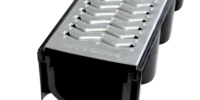 Polydrain Domestic Galvanised Drainage Channel A15  - 1000mm x 129mm x 79mm