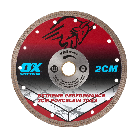 OX Pro 2CM Porcelain Cutting Blade –230/22.23mm