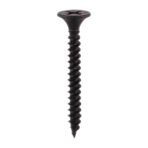 TIMCO - 1500 Tub 3.5 x 38mm Drywall Screws - PH - Bugle - Fine Thread - Black