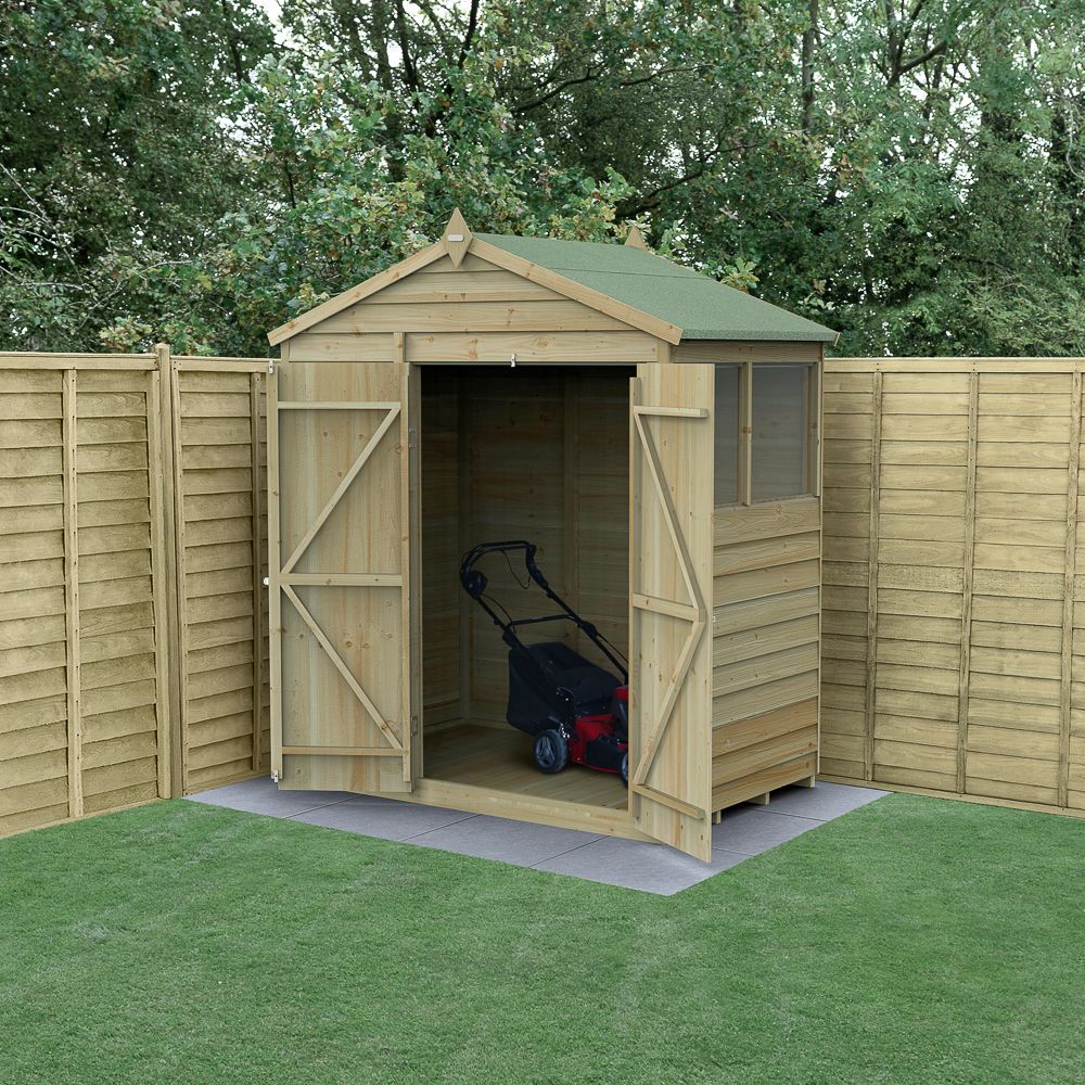 4LIFE Apex Shed - Double Door - 2 Windows - 6 x 4 ft
