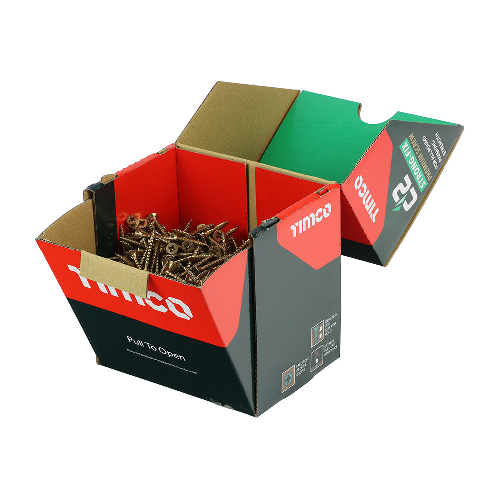 TIMCO - C2 Strong-Fix - PZ - Double Countersunk - Twin-Cut - Yellow - Industry Pack