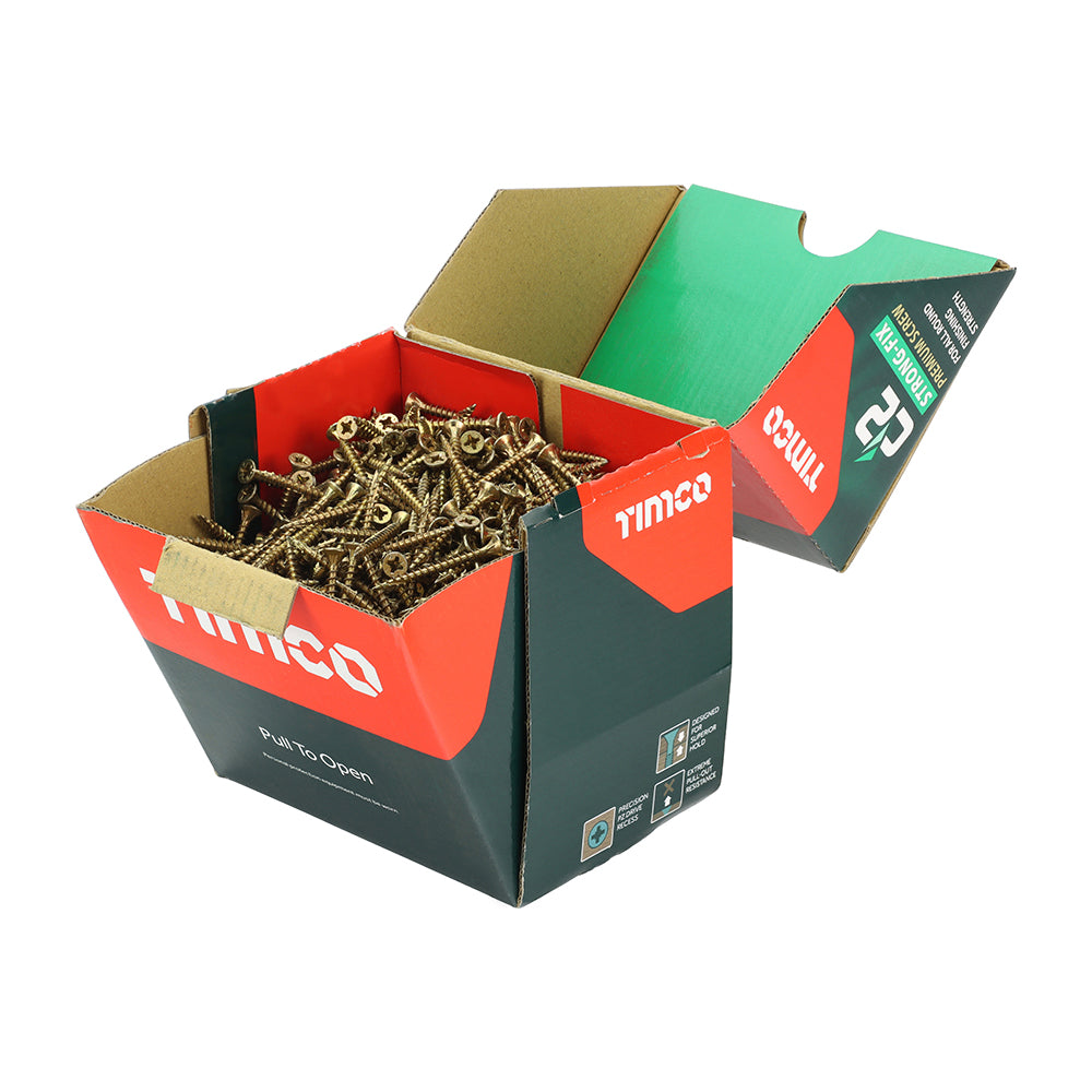TIMCO - C2 Strong-Fix - PZ - Double Countersunk - Twin-Cut - Yellow - Industry Pack
