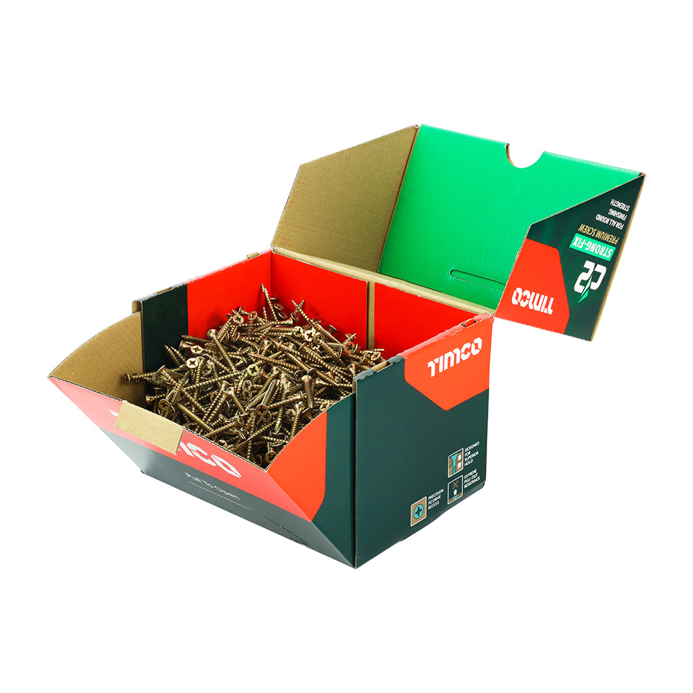 TIMCO - C2 Strong-Fix - PZ - Double Countersunk - Twin-Cut - Yellow - Industry Pack