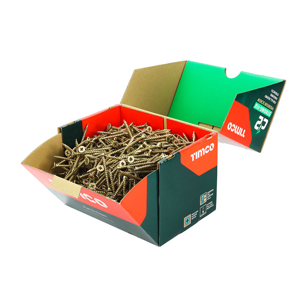 TIMCO - C2 Strong-Fix - PZ - Double Countersunk - Twin-Cut - Yellow - Industry Pack