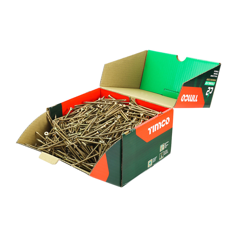 TIMCO - C2 Strong-Fix - PZ - Double Countersunk - Twin-Cut - Yellow - Industry Pack