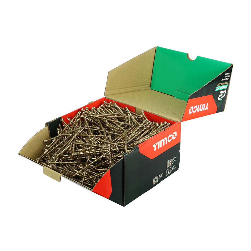 TIMCO - C2 Strong-Fix - PZ - Double Countersunk - Twin-Cut - Yellow - Industry Pack