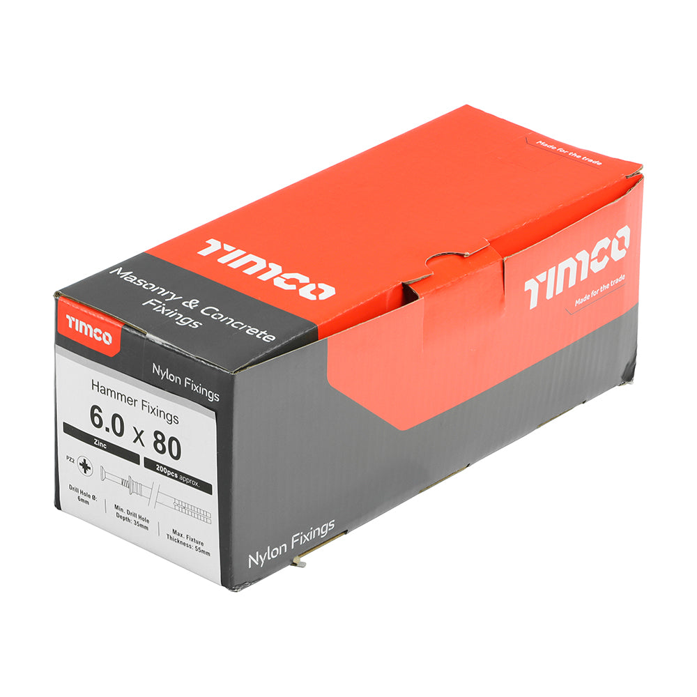 TIMCO - Nylon Hammer Fixings - PZ - Zinc