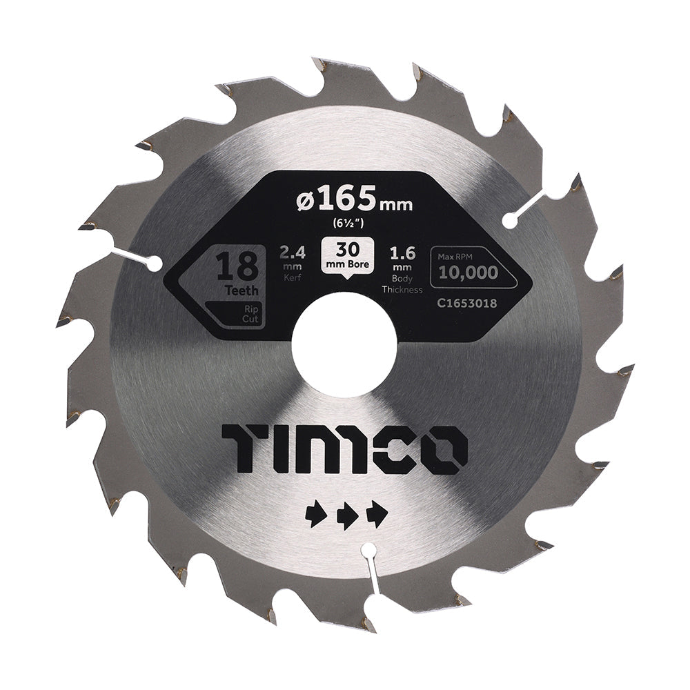 Circular Saw Blade - Combination - Medium 165 x 30/20/16 x 18T