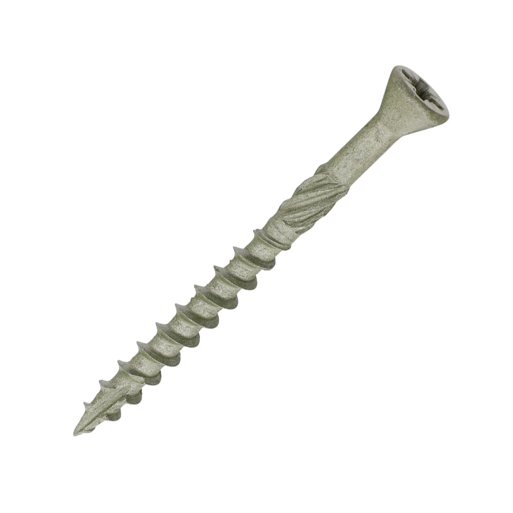 SiDAX Decking Screw features a reduced diameter countersunk head for a discreet finish that sits flush with timber surfaces or between the decking grooves.