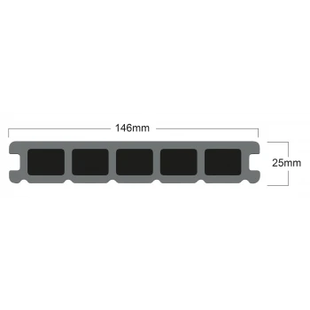 Elegance Composite Decking Board 3.6m - ANTHRACITE