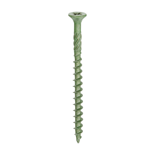 Timco C2 Deck-Fix - TX - Countersunk with Ribs - Twin-Cut - Green 4.5 x 65 Decking Screw (Tub of 250)