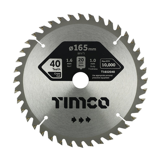 Cordless Circular Saw Blade 165 x 20 x 40T