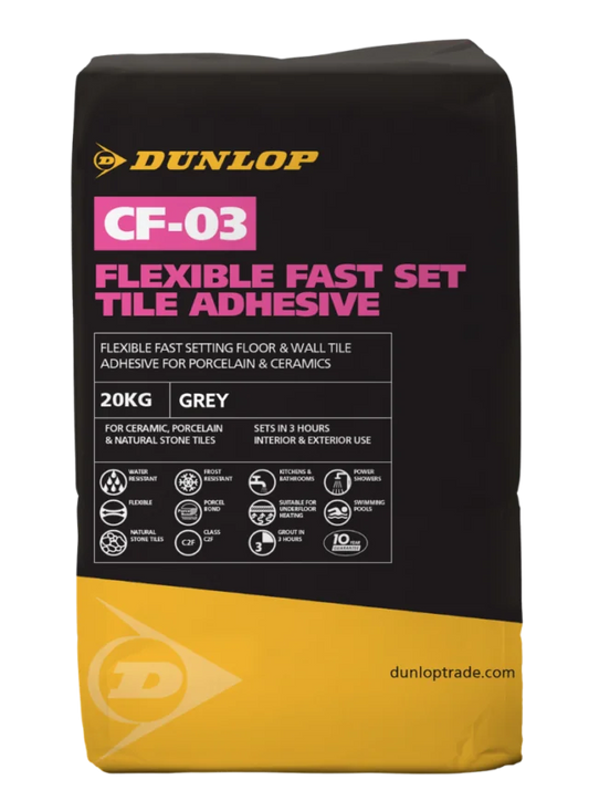 Dunlop CF-03 Fast Set Tile Adhesive - 20Kg