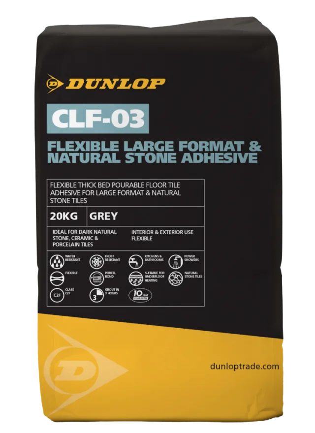 Dunlop CLF-03 Flexible Large Format & Natural Stone Adhesive - 20Kg