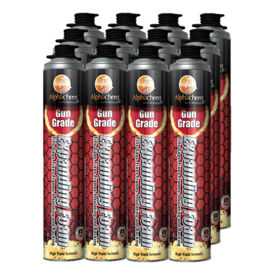 Trade Pack - 12 x Cromar Alpha Chem Professional Gun Grade Expanding Foam 750ml